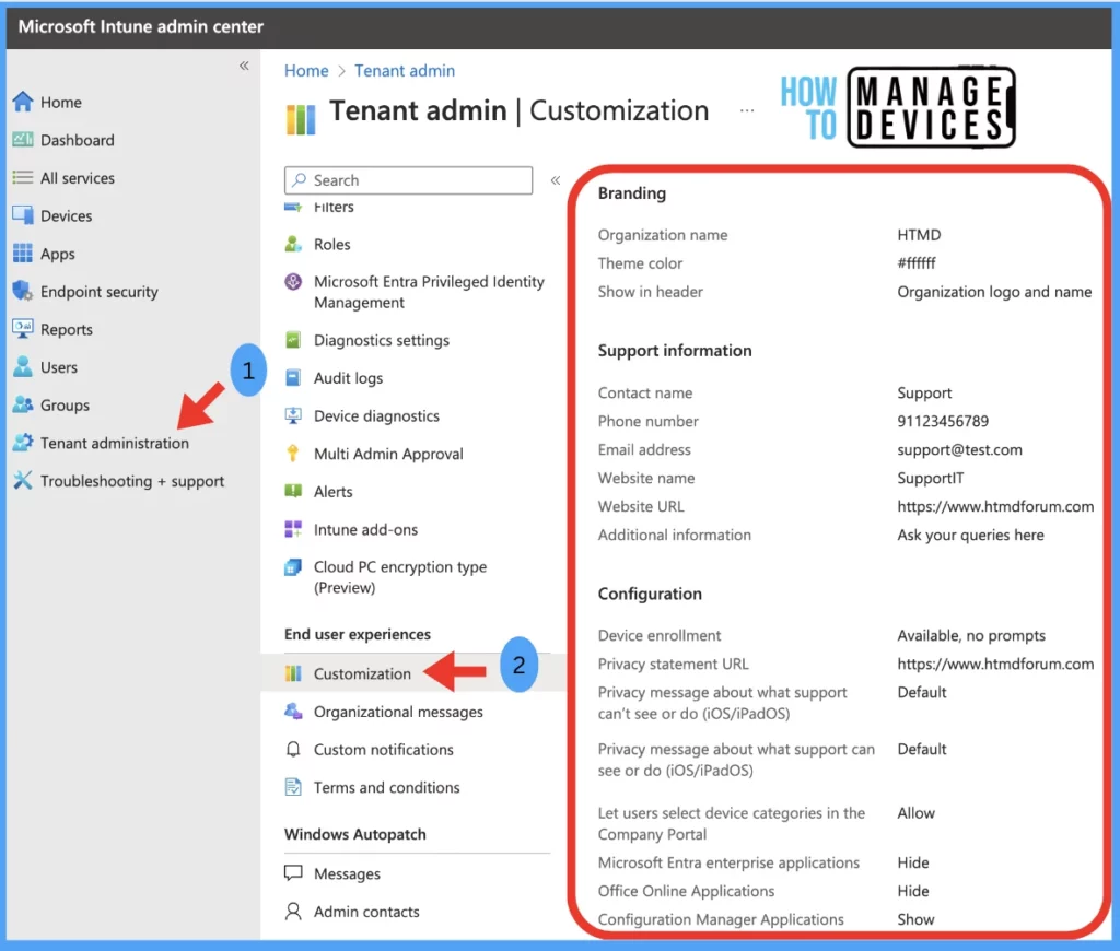 Setup Enrollment Notification in Intune for Mac Devices Fig.2